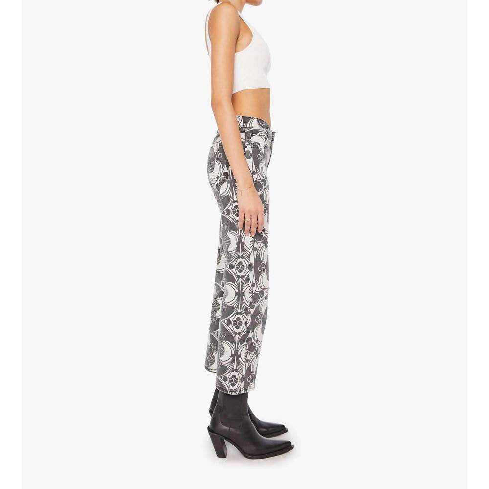 MOTHER Monochrome Swirl Cropped Pants - Picture 2 of 5